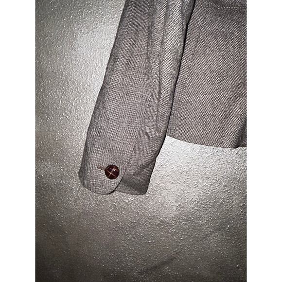 Banana Republic Twee Preppy Academia Brown Tweed Large Triple Button Blazer - Picture 4 of 8